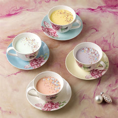 Royal Albert Miranda Kerr Everyday Friendship Teacup & Saucer Mixed Colors, Set Of 4