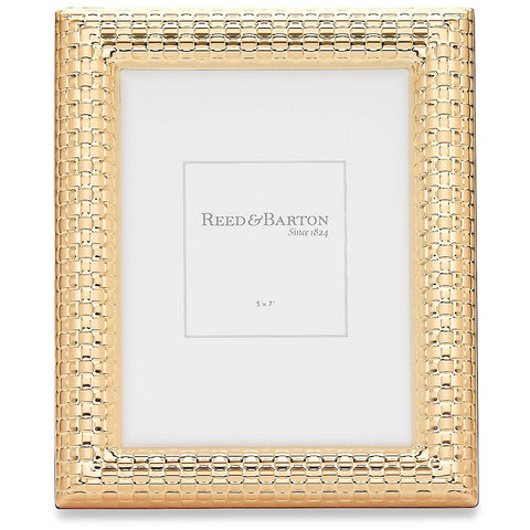 Watchband Satin Gold-Plated Picture Frame, 5" X 7"