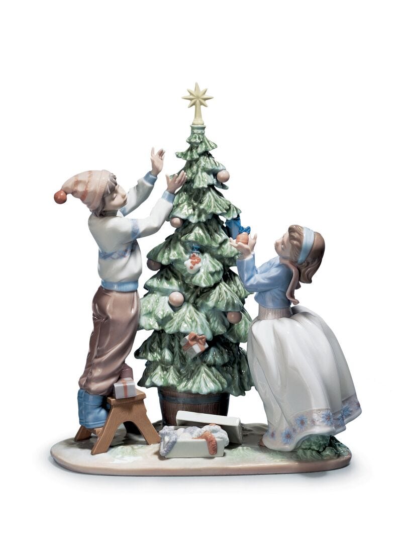 Trimming The Tree Figurine
