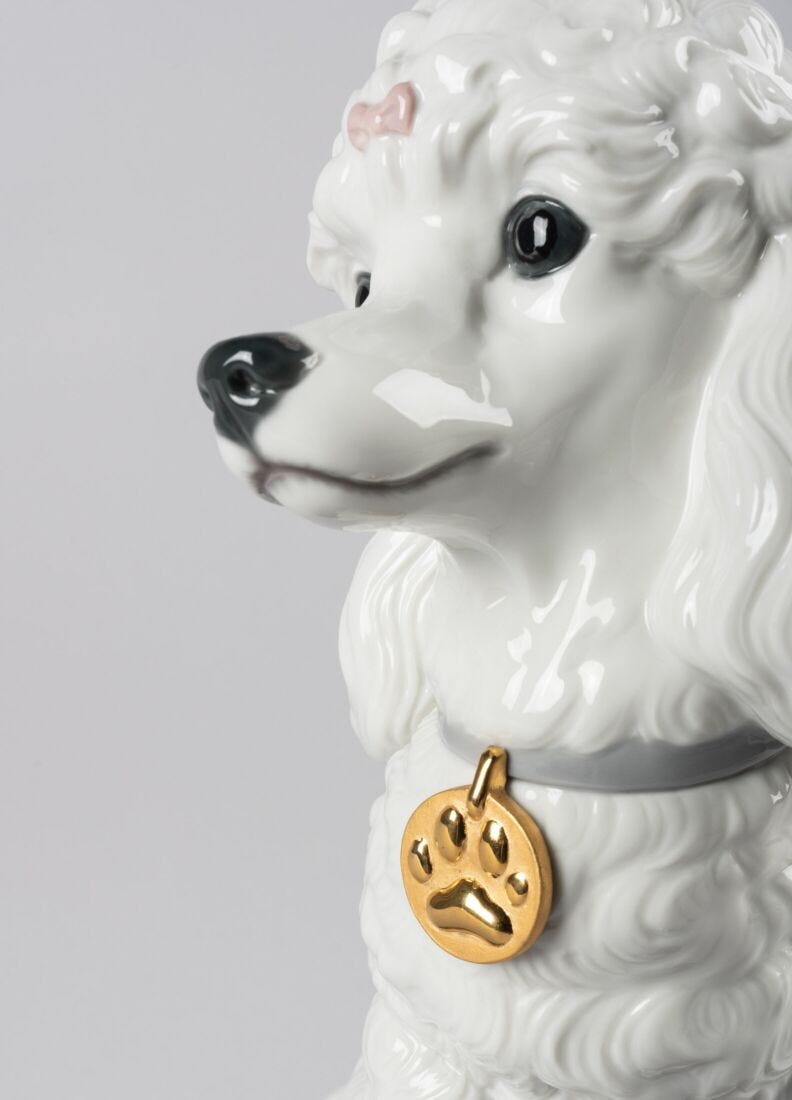 Poodle With Mochis Dog Figurine