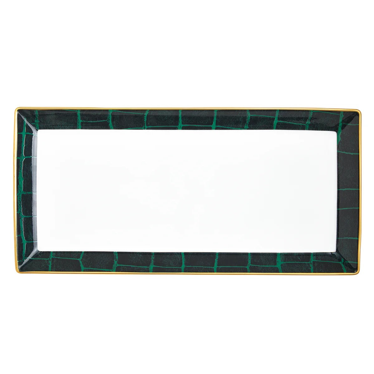 Alligator Color 13in Sandwich/Cake Tray Emerald