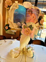 Storybook Centerpieces W/ Glittered Flowers