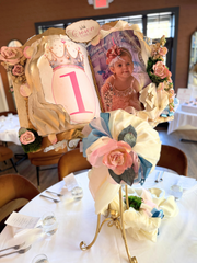 Fairytale Castle Storybook Centerpieces with Glittered Flowers