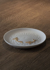 Koi Plate, Golden Luster