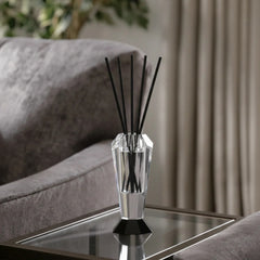 Crystal Reed Diffuser with Colored Base - Black