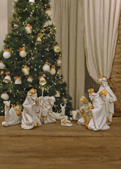 King Gaspar Nativity Figurine, Golden Luster