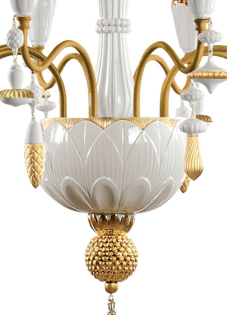 Ivy And Seed 8 Lights Chandelier, Golden Luster (US)