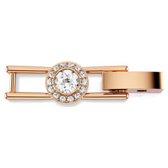 Una Angelic extender Round cut, White, Rhodium plated