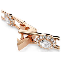 Una Angelic extender Round cut, White, Rhodium plated