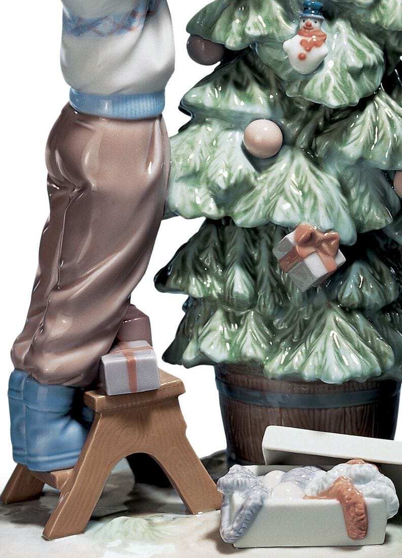 Trimming The Tree Figurine