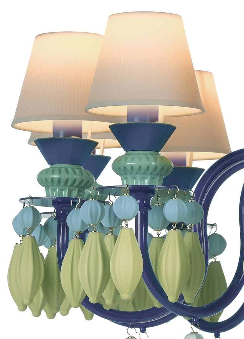 Belle De Nuit 12 Lights Chandelier. Green (us)