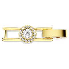 Una Angelic extender Round cut, White, Rhodium plated