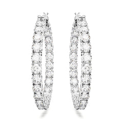 Matrix Hoop Earrings - White