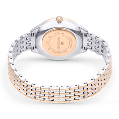 Attract watch, Swiss Made, Pavé, Crystal bracelet, Rose gold tone, Mixed metal finishk