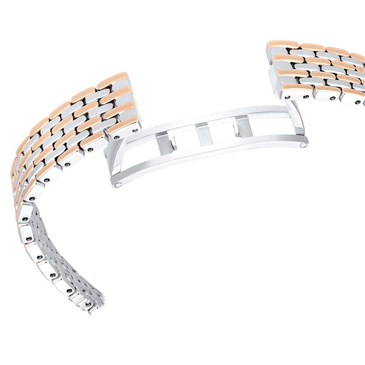 Attract watch, Swiss Made, Pavé, Crystal bracelet, Rose gold tone, Mixed metal finishk