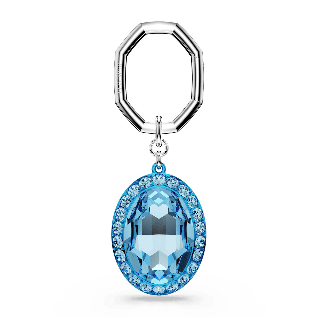 Key ring, Oval cut, Blue, Mixed metal finish