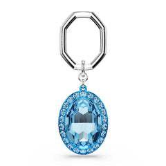 Key ring, Oval cut, Blue, Mixed metal finish