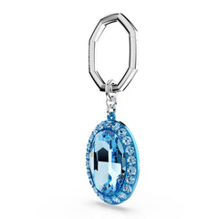 Key ring, Oval cut, Blue, Mixed metal finish