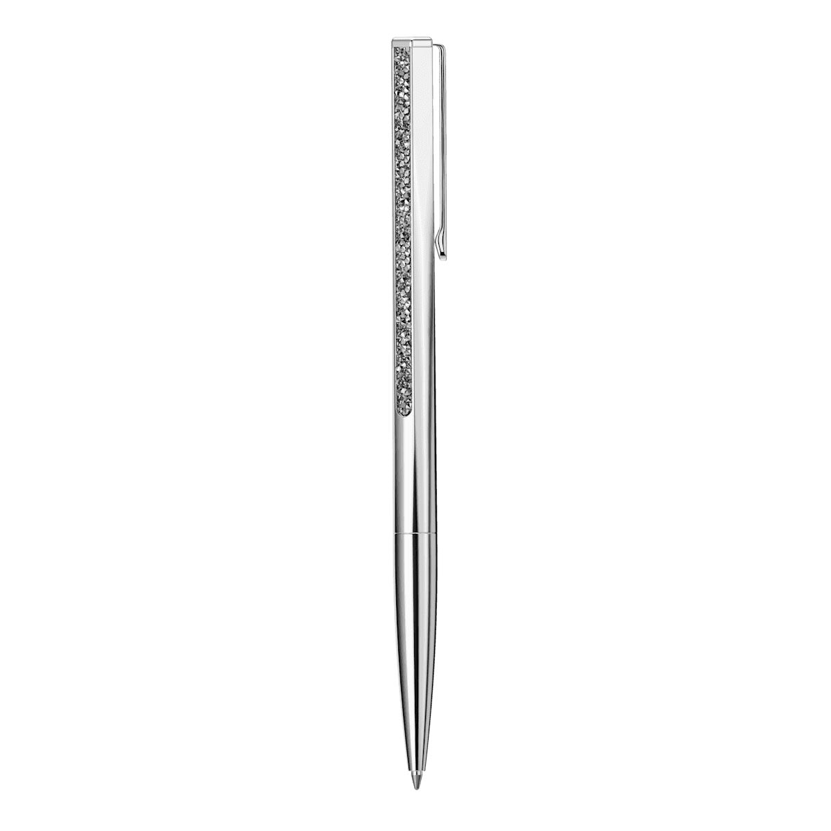 Crystal Shimmer ballpoint pen, Silver tone, Chrome plated