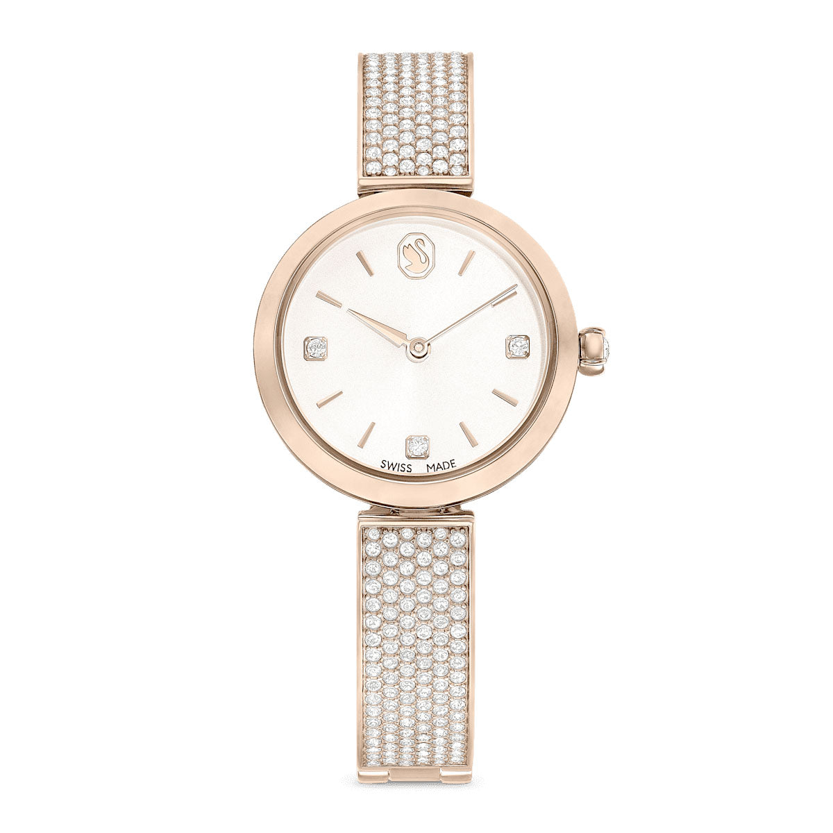 Illumina watch, Swiss Made, Metal bracelet, Gold tone, Champagne gold-tone finish