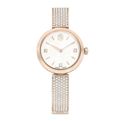 Illumina watch, Swiss Made, Metal bracelet, Gold tone, Champagne gold-tone finish