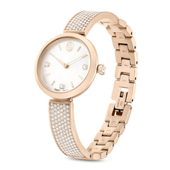 Illumina watch, Swiss Made, Metal bracelet, Gold tone, Champagne gold-tone finish