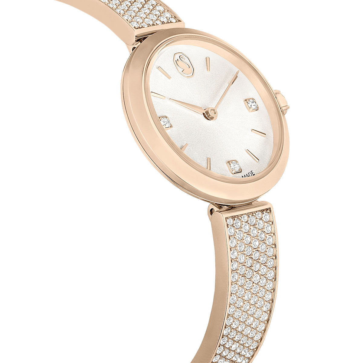Illumina watch, Swiss Made, Metal bracelet, Gold tone, Champagne gold-tone finish