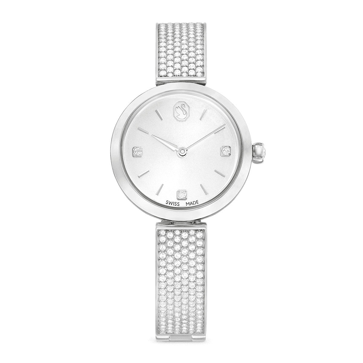 Illumina watch, Swiss Made, Metal bracelet, Silver tone, Stainless steel