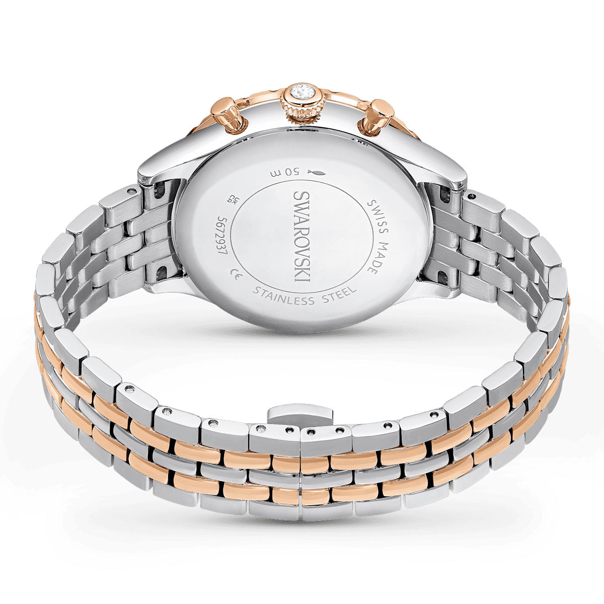 Octea Chrono watch, Swiss Made, Metal bracelet, Rose gold tone, Mixed metal finish