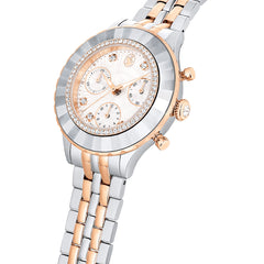 Octea Chrono watch, Swiss Made, Metal bracelet, Rose gold tone, Mixed metal finish