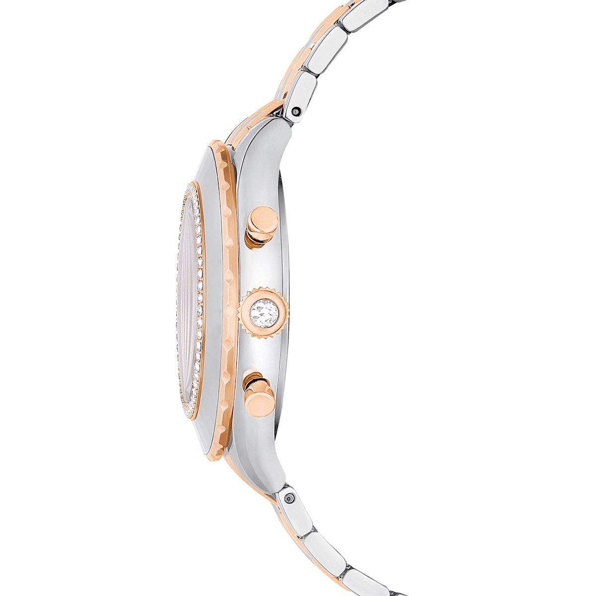 Octea Chrono watch, Swiss Made, Metal bracelet, Rose gold tone, Mixed metal finish
