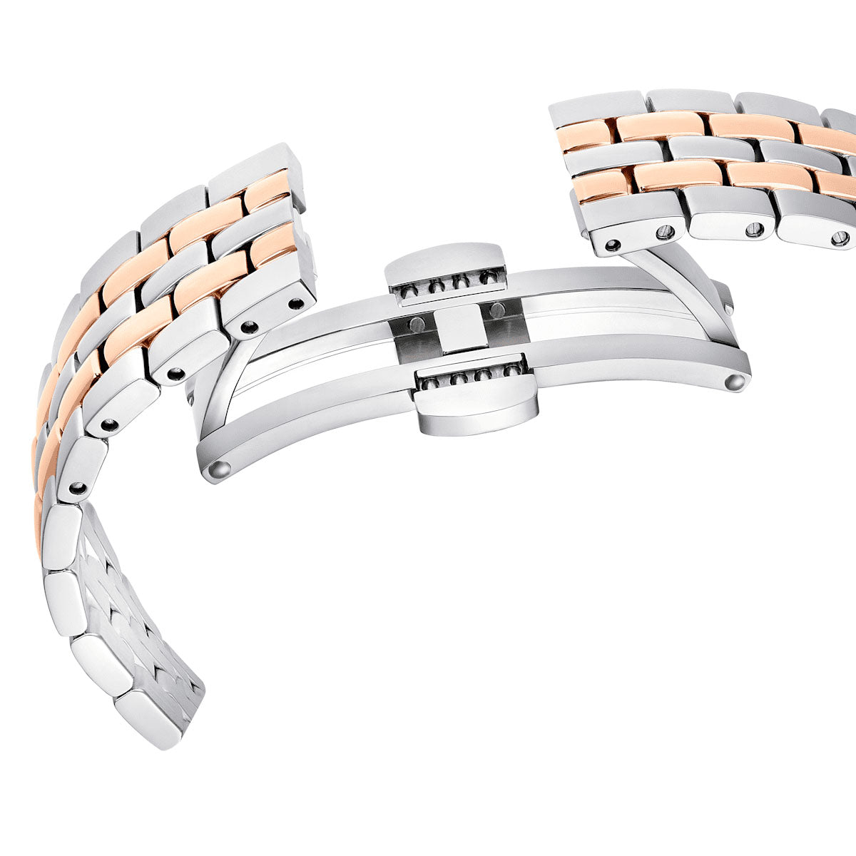 Octea Chrono watch, Swiss Made, Metal bracelet, Rose gold tone, Mixed metal finish