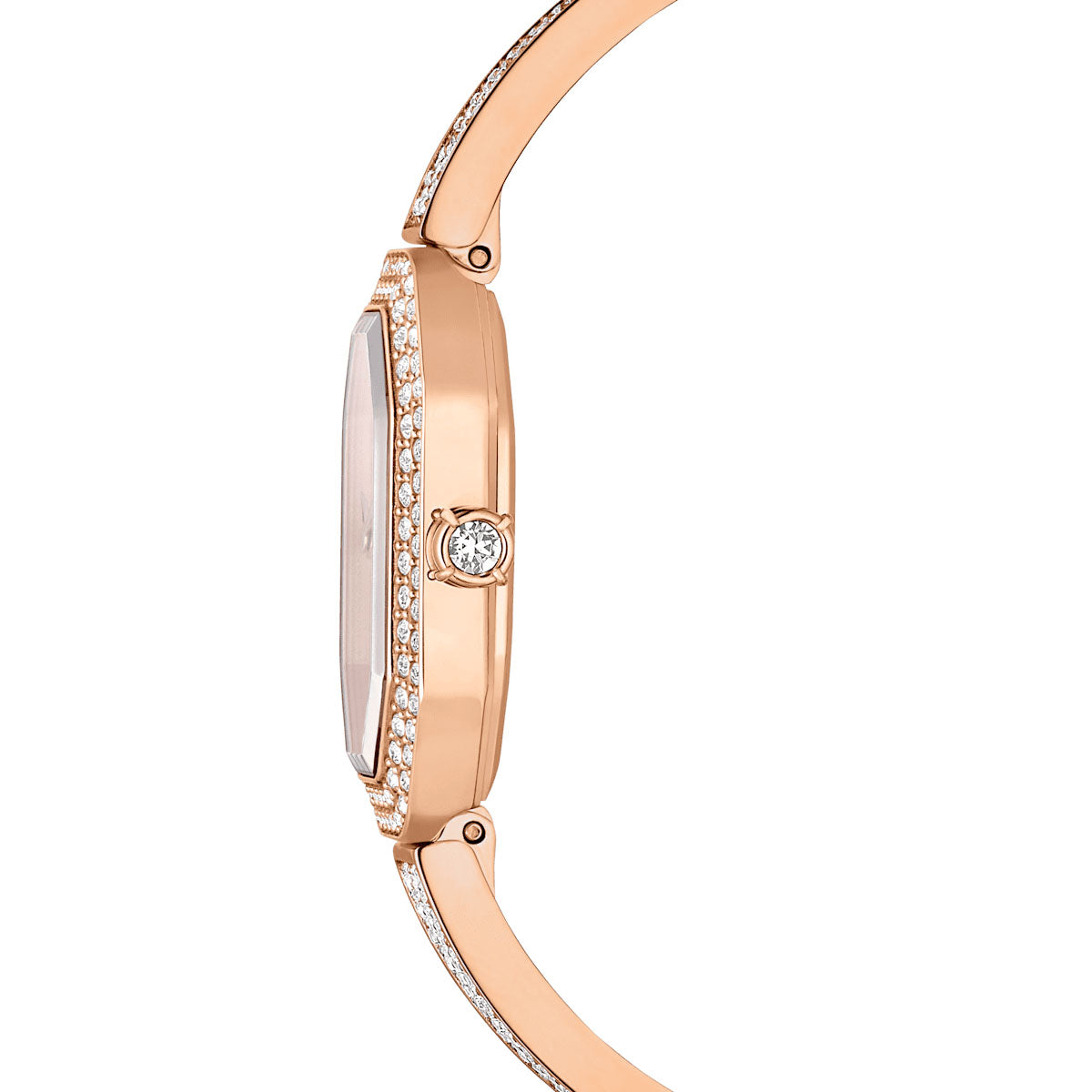 Dextera Bangle watch, Swiss Made, Metal bracelet, Rose gold tone, Rose gold-tone finish