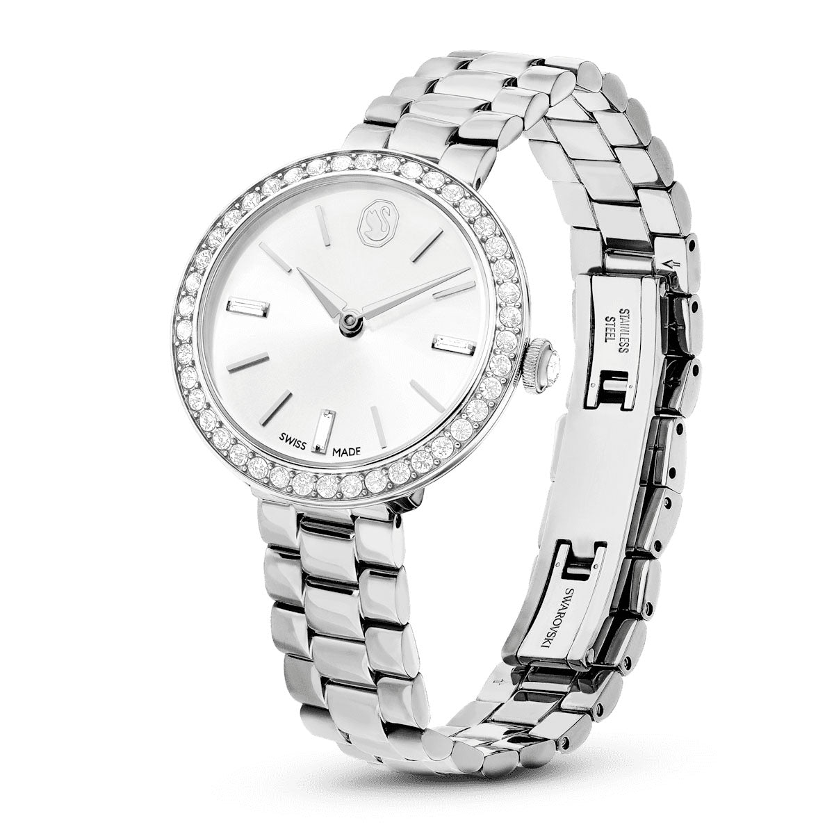 Certa watch, Swiss Made, Metal bracelet, Silver tone, Stainless Steel