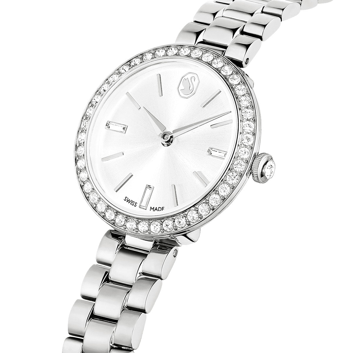 Certa watch, Swiss Made, Metal bracelet, Silver tone, Stainless Steel