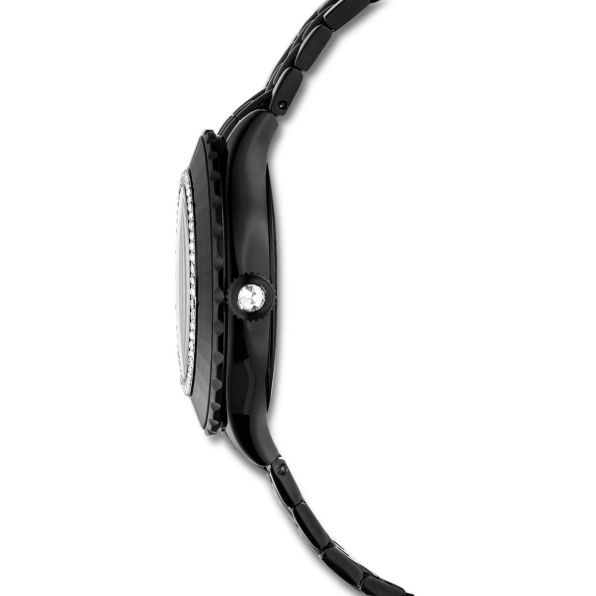 Octea Moon watch, Swiss Made, Moon, Metal bracelet, Black, Black finish