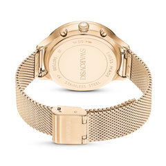 Nova Chrono watch, Swiss Made, Metal bracelet, Gold tone, Champagne gold-tone finish
