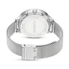 Nova Chrono watch, Swiss Made, Metal bracelet, Silver tone, Stainless Steel