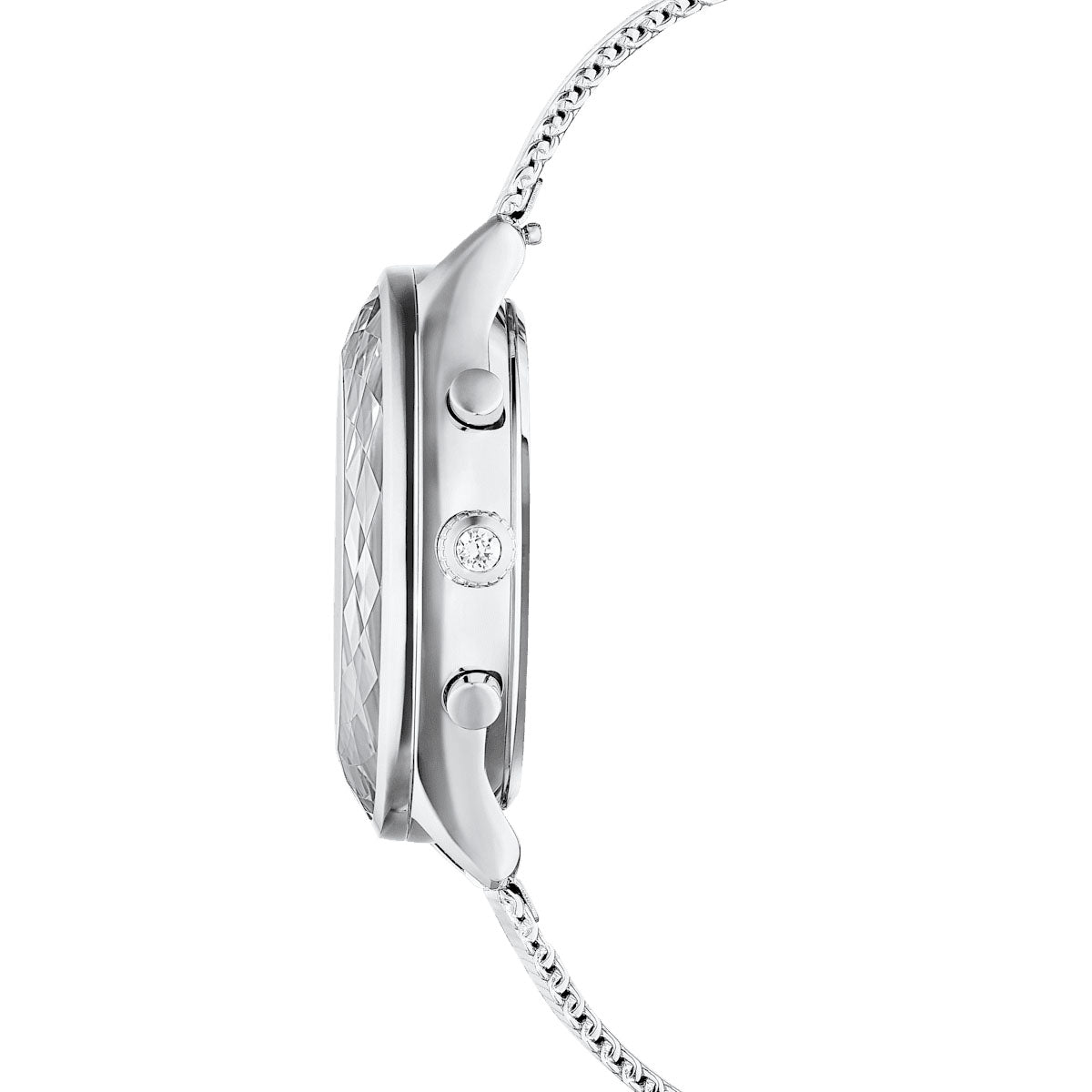 Nova Chrono watch, Swiss Made, Metal bracelet, Silver tone, Stainless Steel