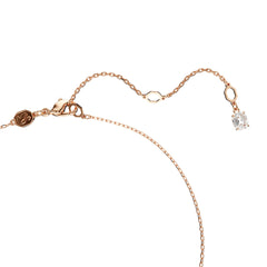Hyperbola pendant, Infinity, White, Rose gold-tone plated