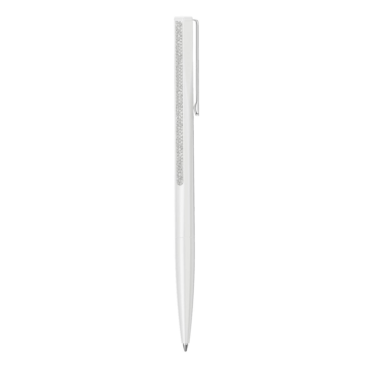Crystal Shimmer ballpoint pen, White lacquered, Chrome plated
