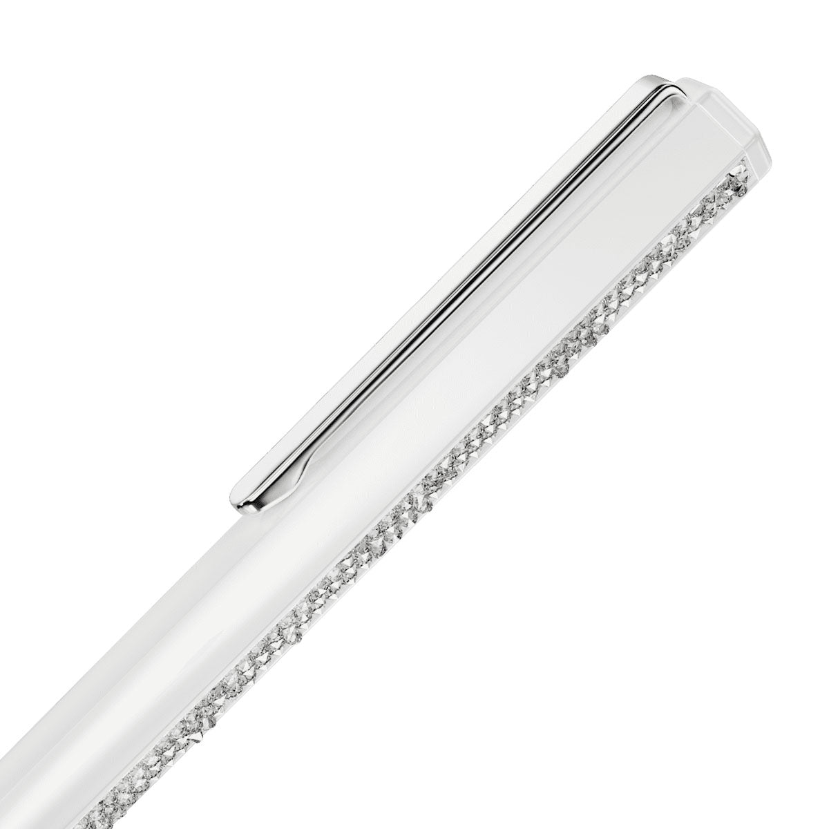 Crystal Shimmer ballpoint pen, White lacquered, Chrome plated