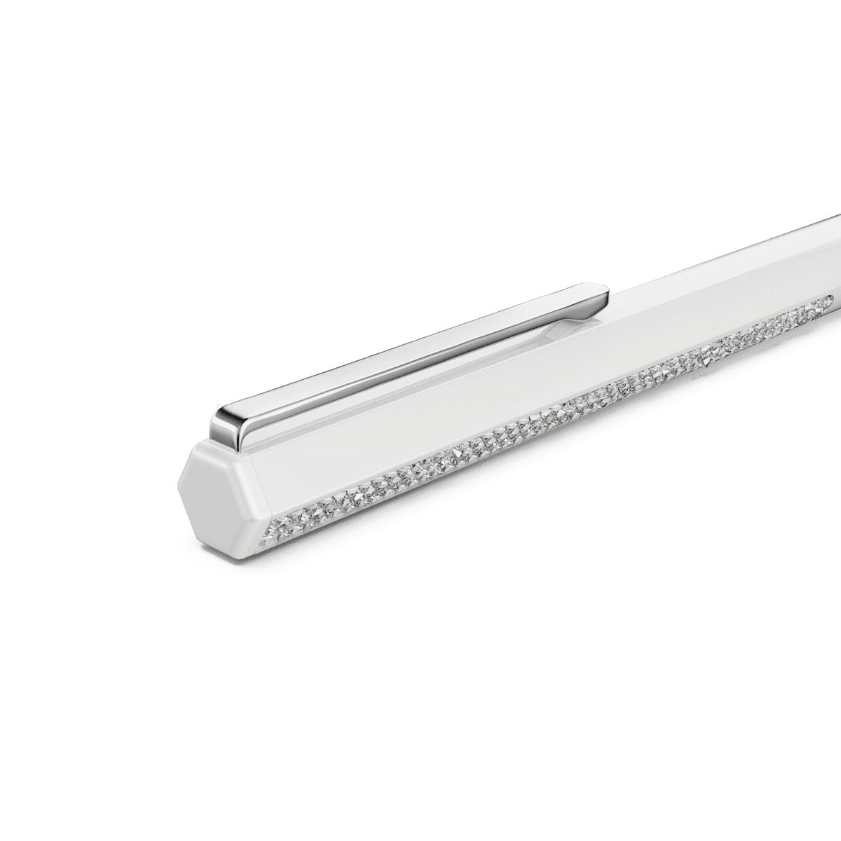 Crystal Shimmer ballpoint pen, White lacquered, Chrome plated