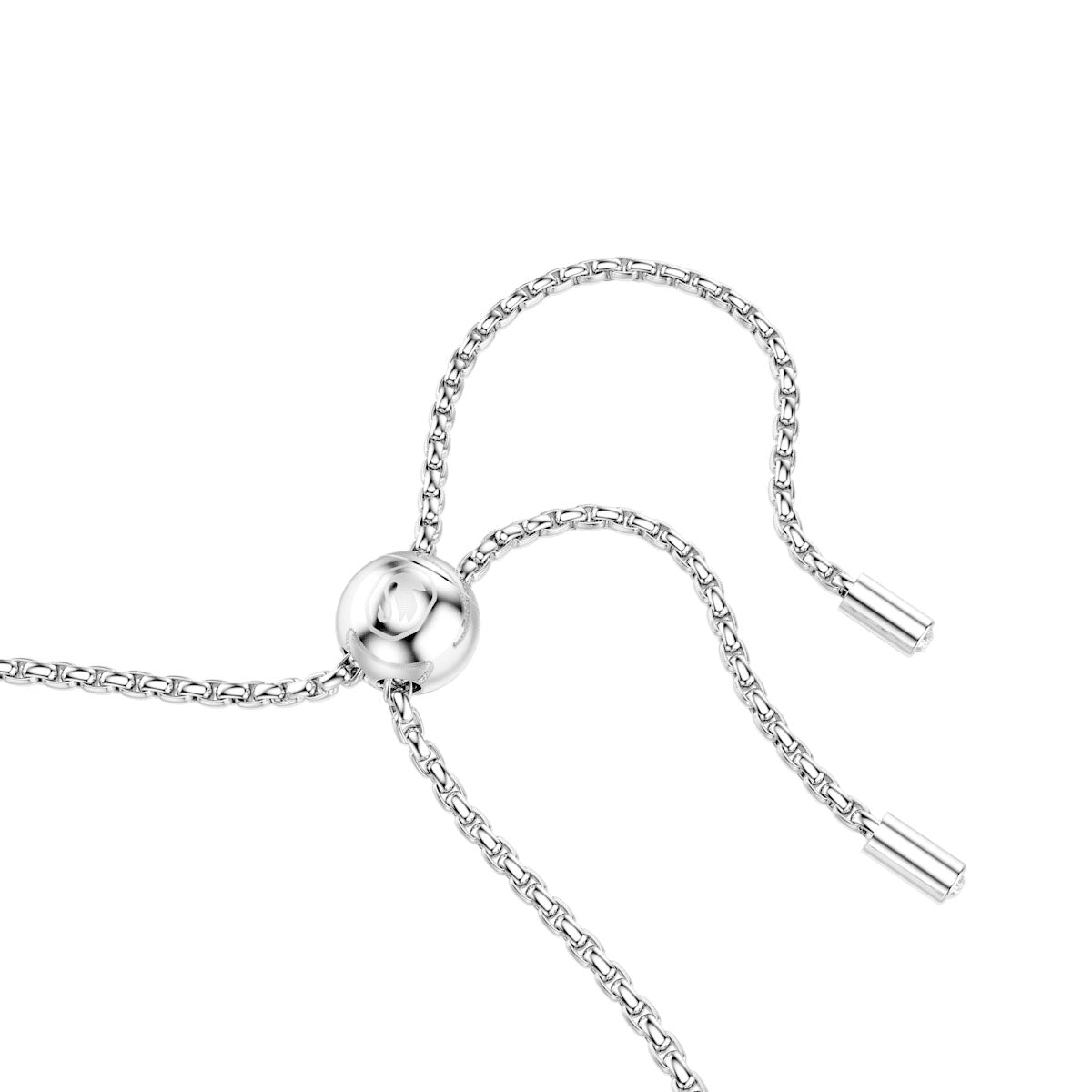 Matrix Tennis bracelet, Round cut, White, Rhodium plated