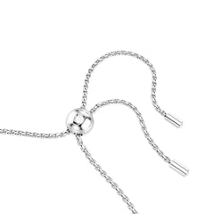 Matrix Tennis bracelet, Round cut, White, Rhodium plated