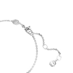 Hyperbola bracelet, Infinity, White, Rhodium plated