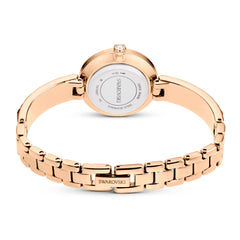 Matrix Bangle watch, Swiss Made, Crystal bracelet, Gray, Rose gold-tone finish