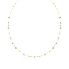 Imber strandage, Round cut, White, Gold-tone plated