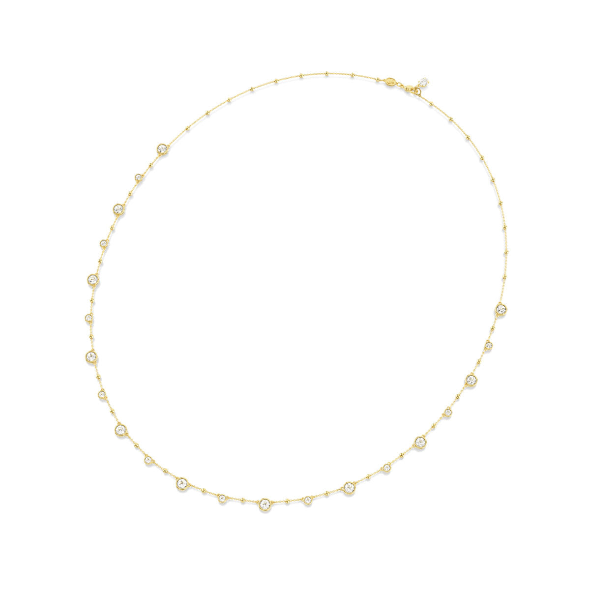 Imber strandage, Round cut, White, Gold-tone plated