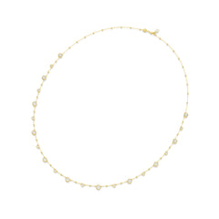 Imber strandage, Round cut, White, Gold-tone plated